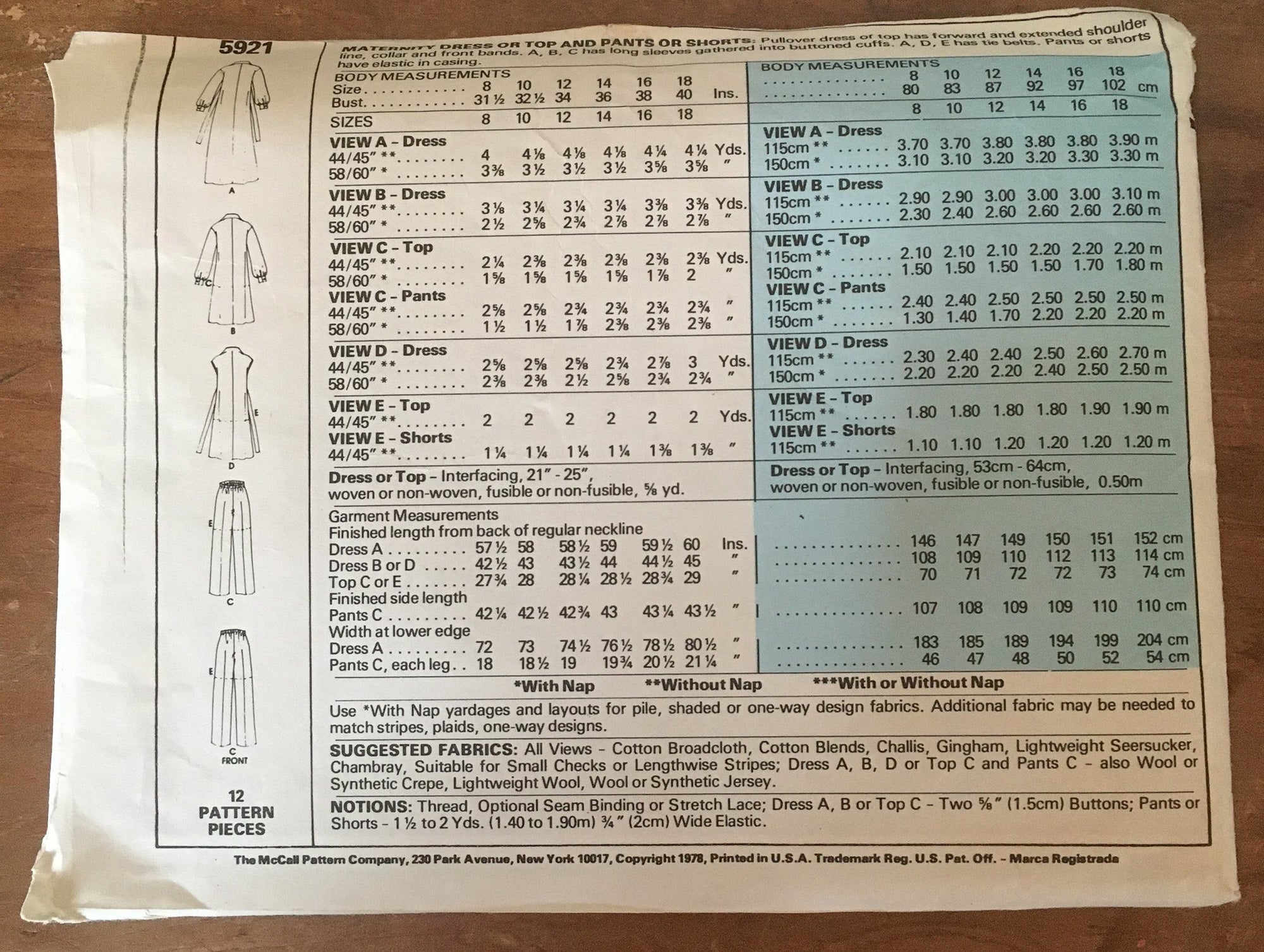 1961-1978 Clothing Patterns, Simplicity and McCall’s