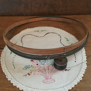 Set of 3 Vintage Embroidery Hoops and Vintage DMC Floss