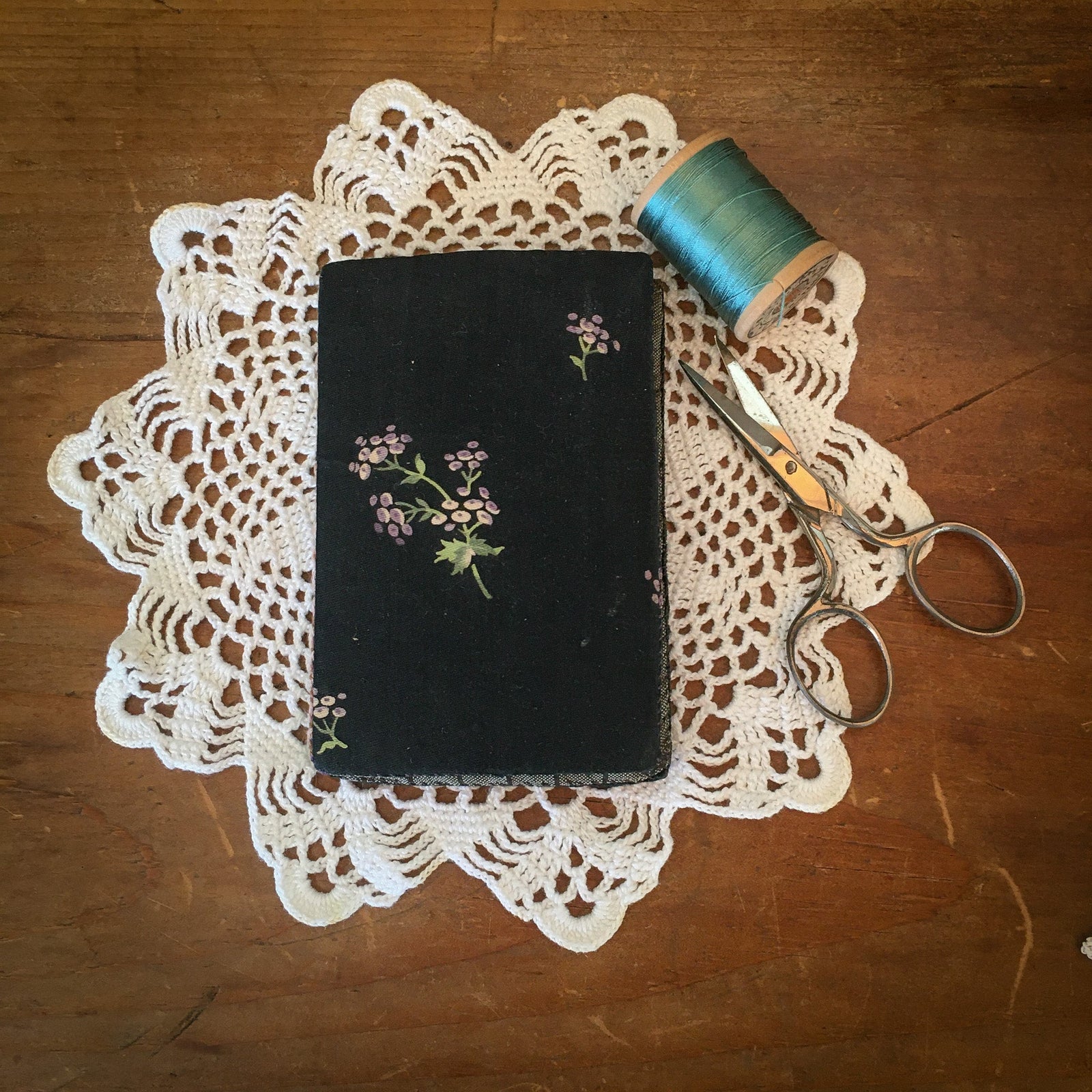 Early Handmade Needle Case, Cotton and Velvet