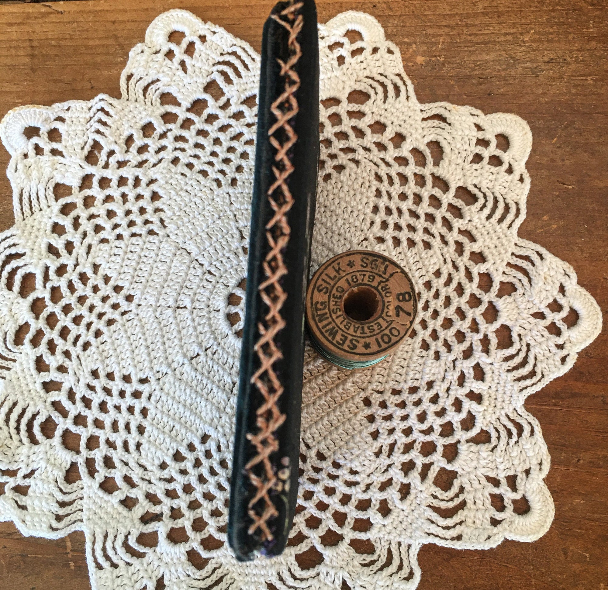 Early Handmade Needle Case, Cotton and Velvet