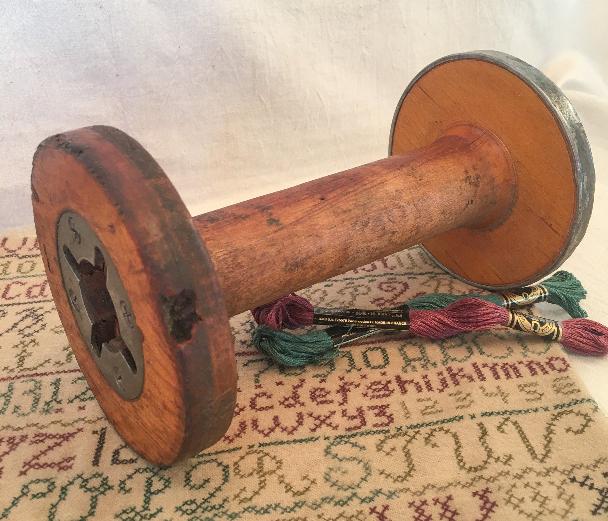 Large Wooden Spool, 7.5" Long