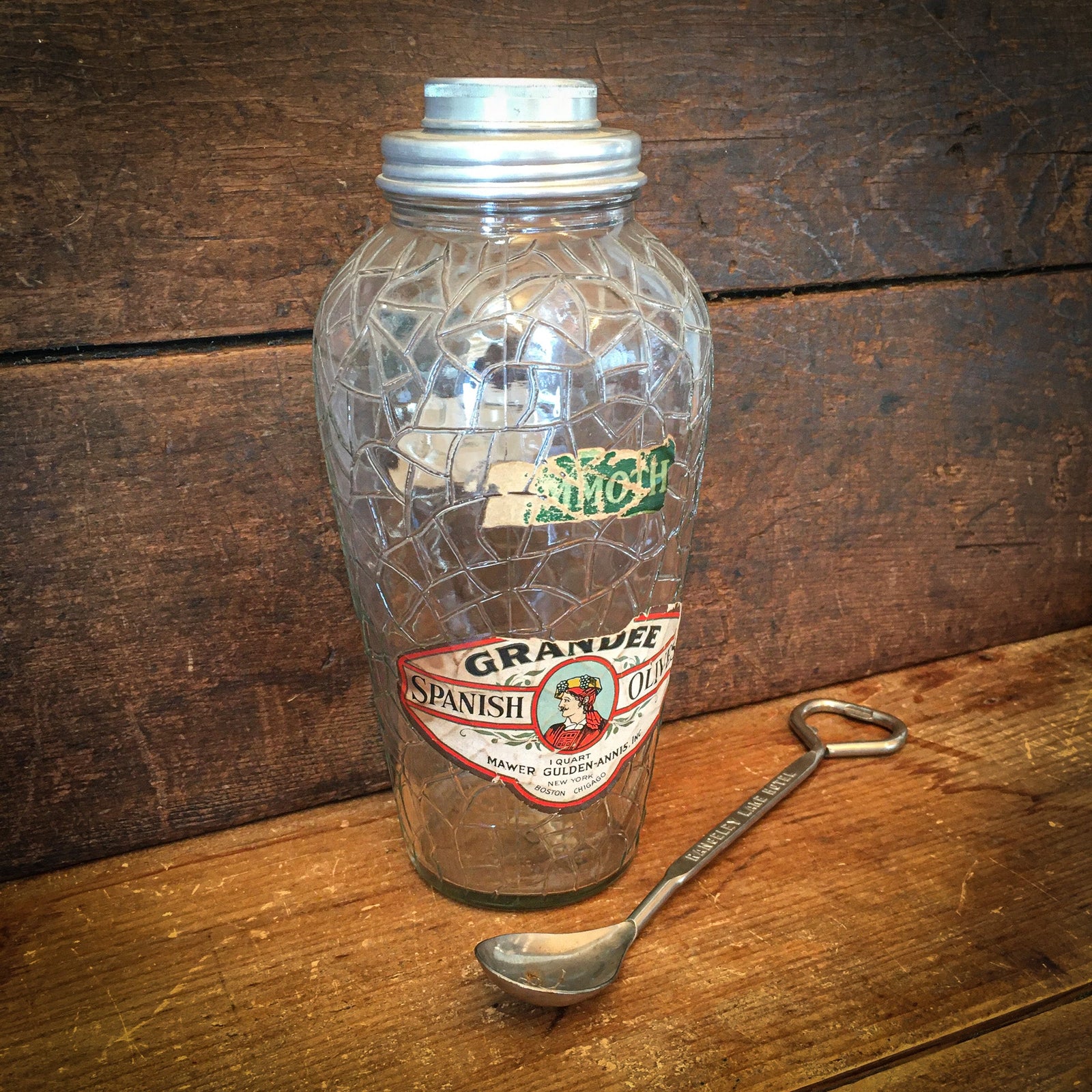 1940’s Grandee Spanish Olives Jar/Cocktail Shaker - Brooklyn, NY