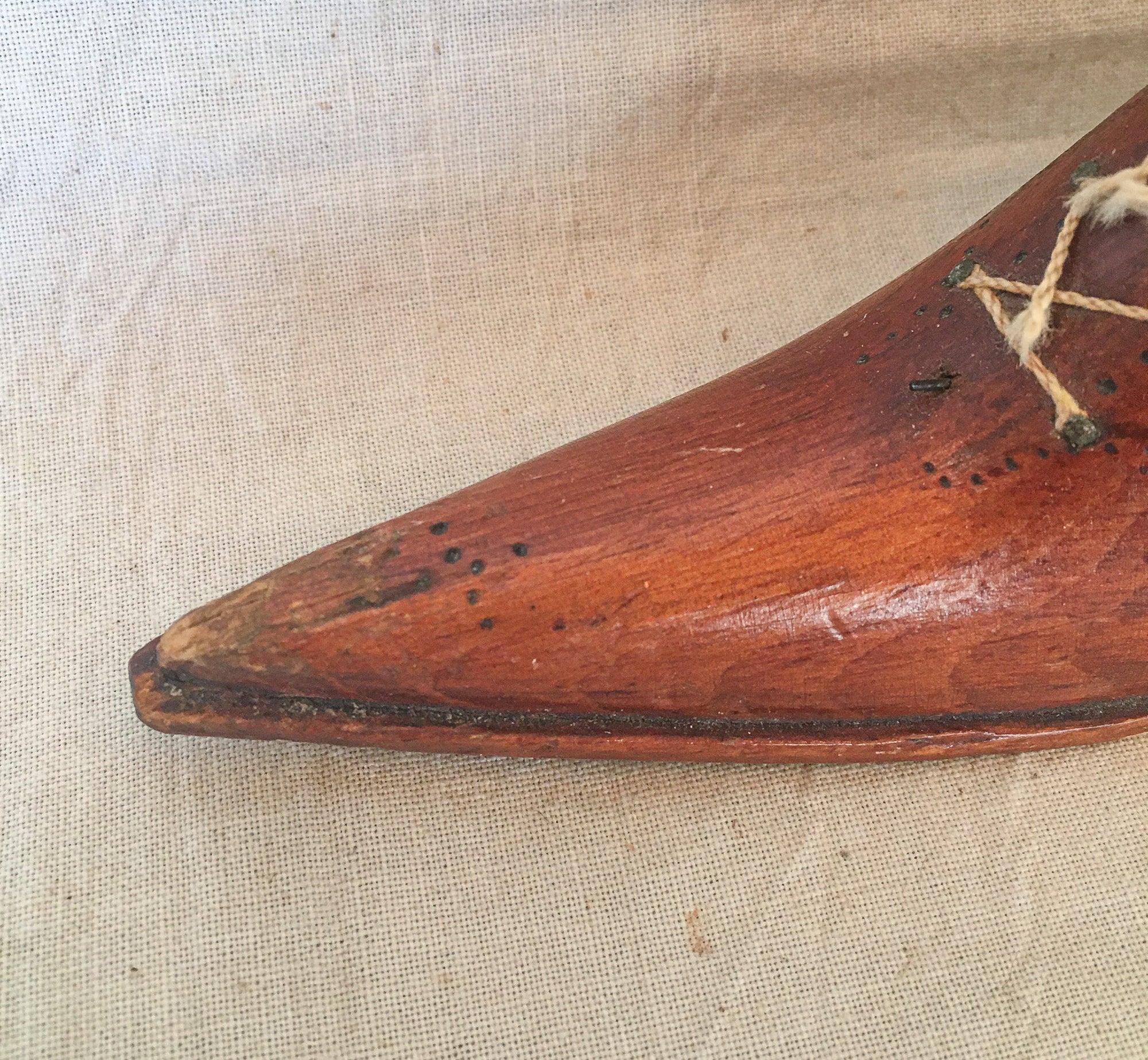 19th Century Men’s Wooden Shoe Pin Cushion