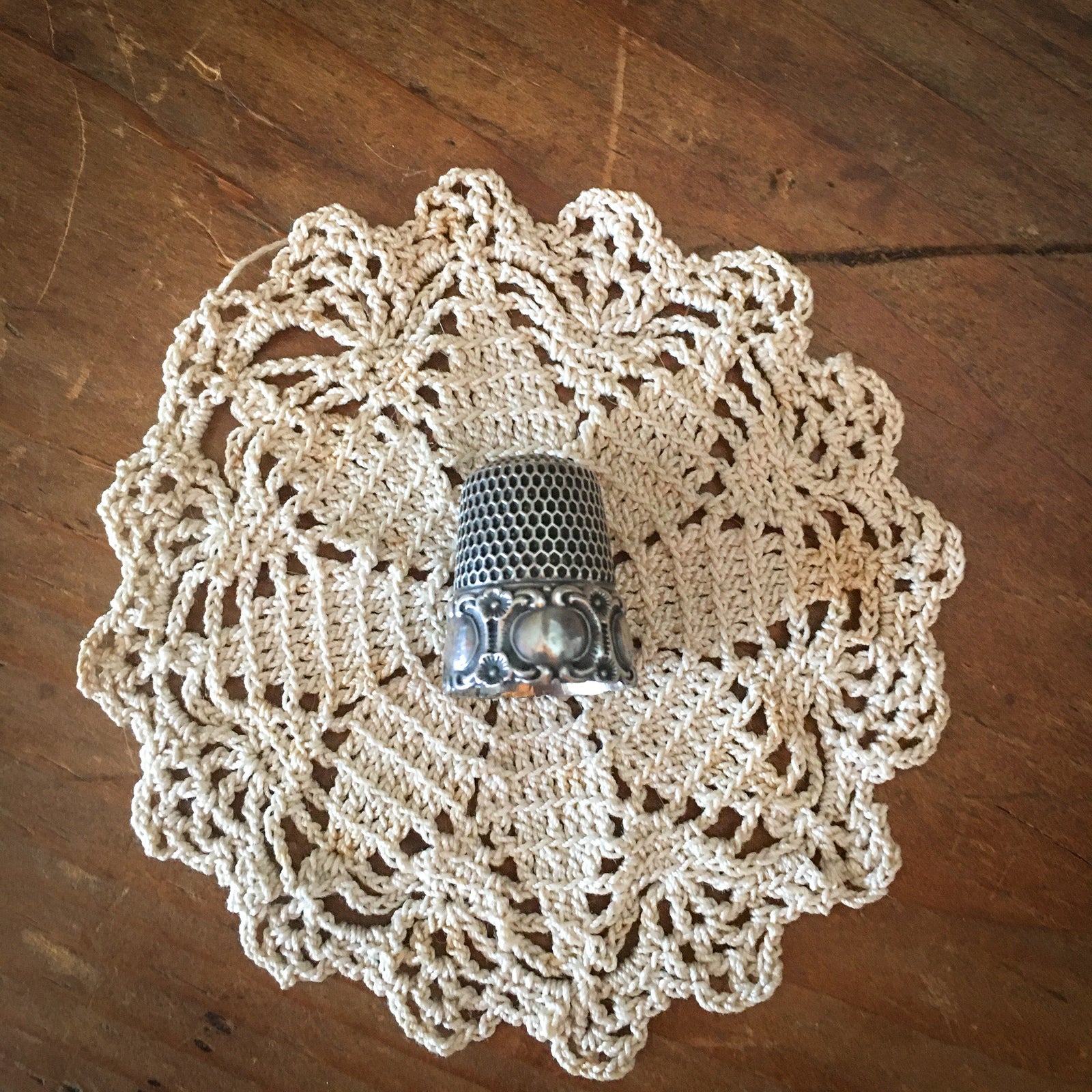 Sterling Silver Thimble, Simons Bros. Size 8