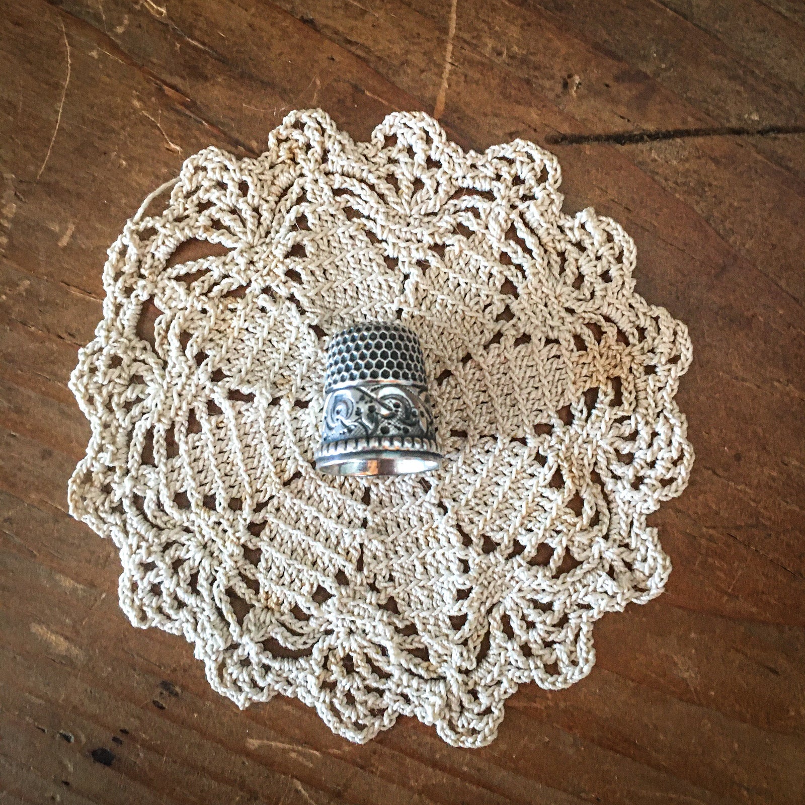 Sterling Silver Thimble, Size 6