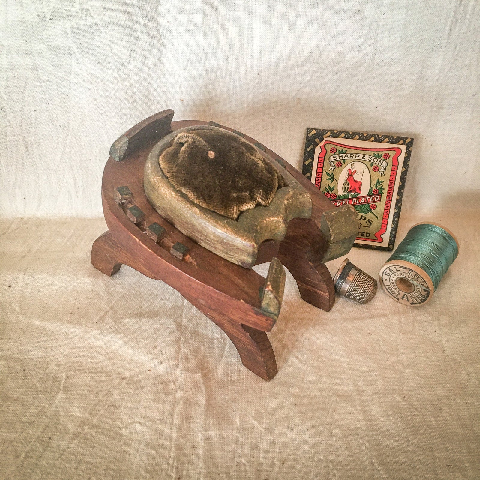 Folk Art, Hand Made Pin Cushion – Horseshoe