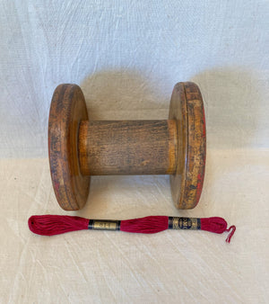 Wooden Spool, Red Paint 4” Long