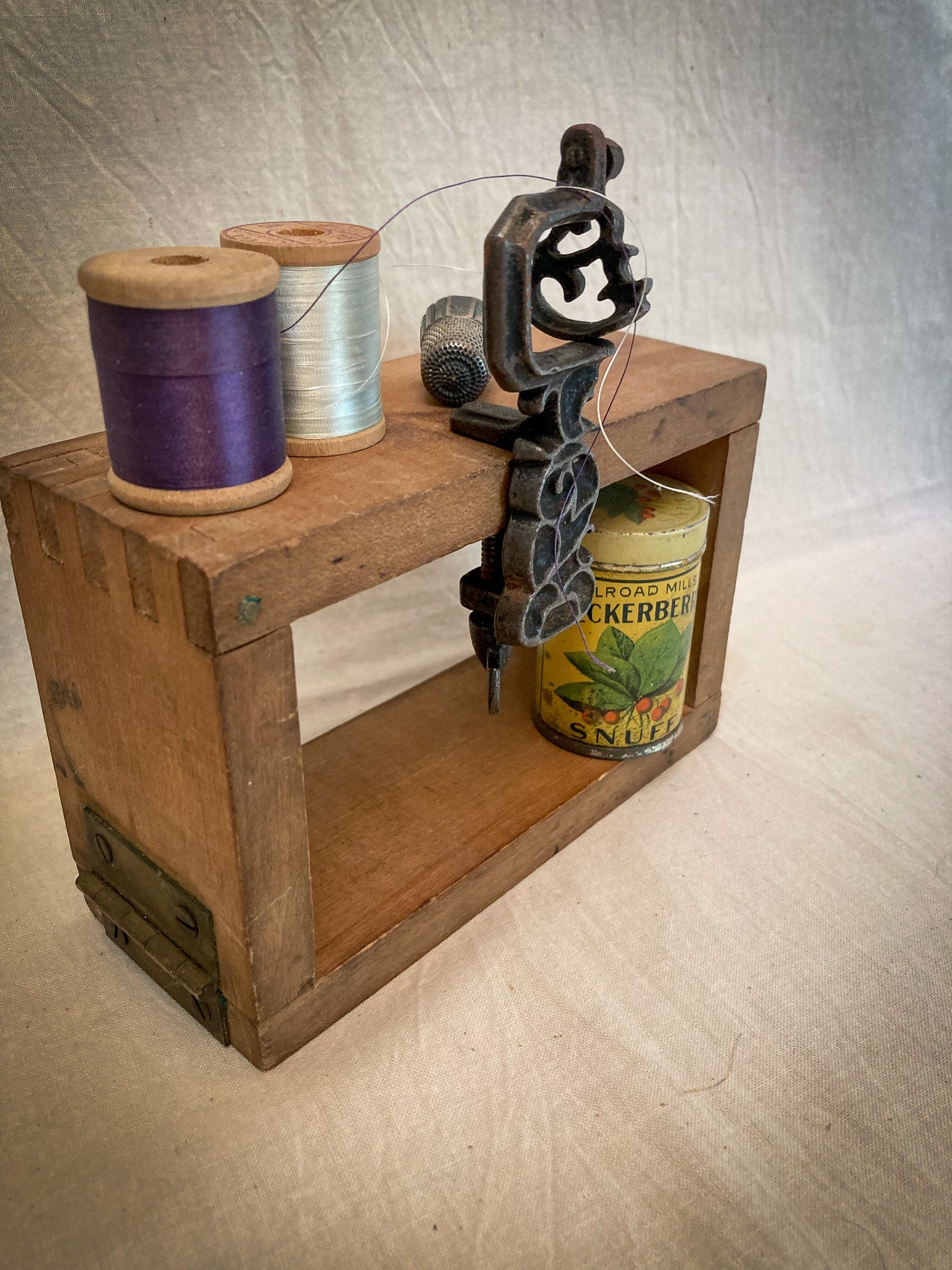 Late 1800’s Cast Iron Quilter’s Swing Arm Sewing Clamp