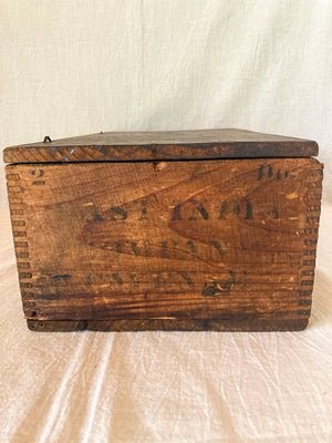 Antique Wooden Cayenne Pepper Box, East India Company