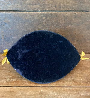 Victorian Velvet Sewing Wedge and Contents