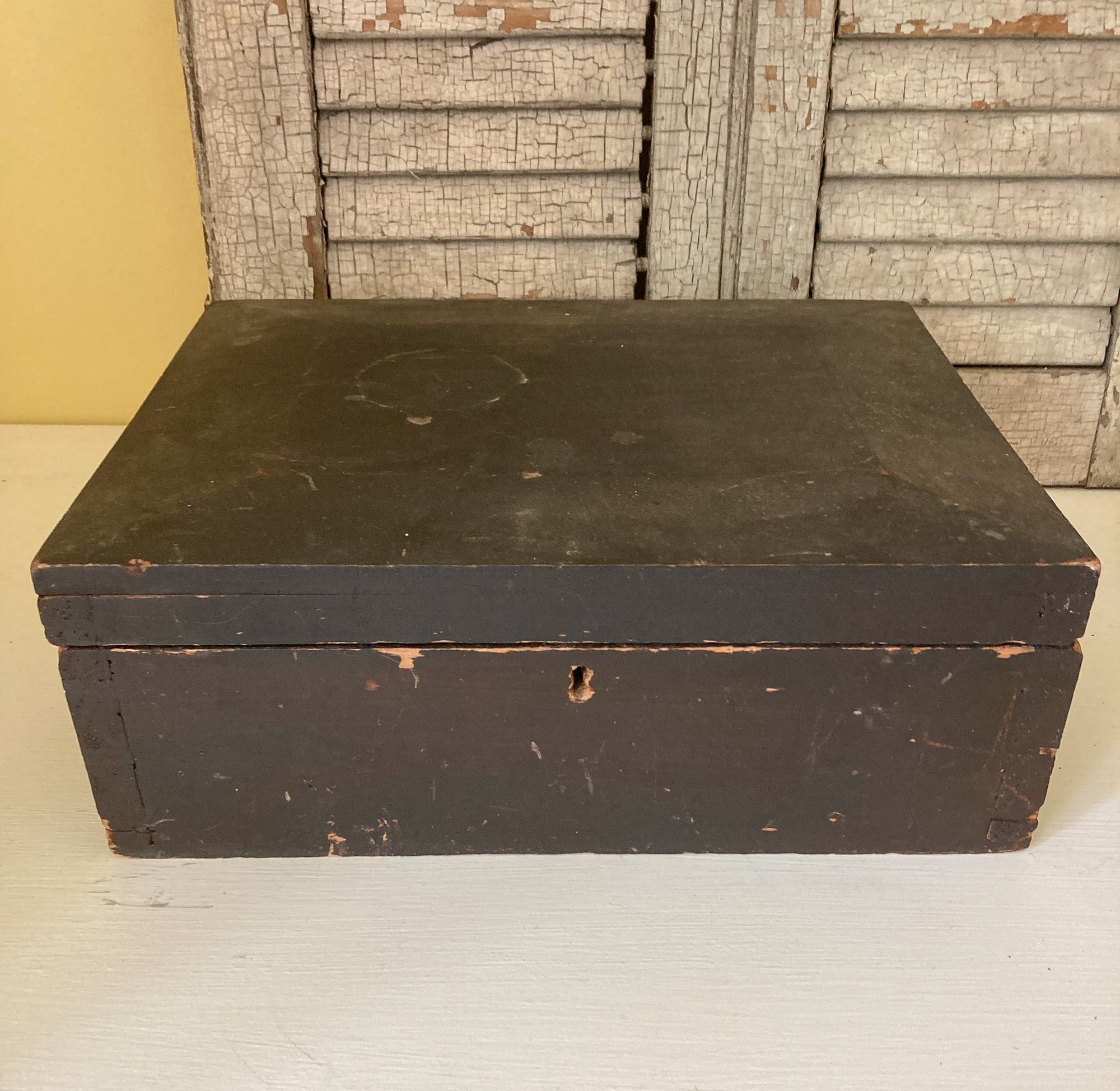 Antique Hand Made Dovetailed Sewing Box with Contents, Box needs repair
