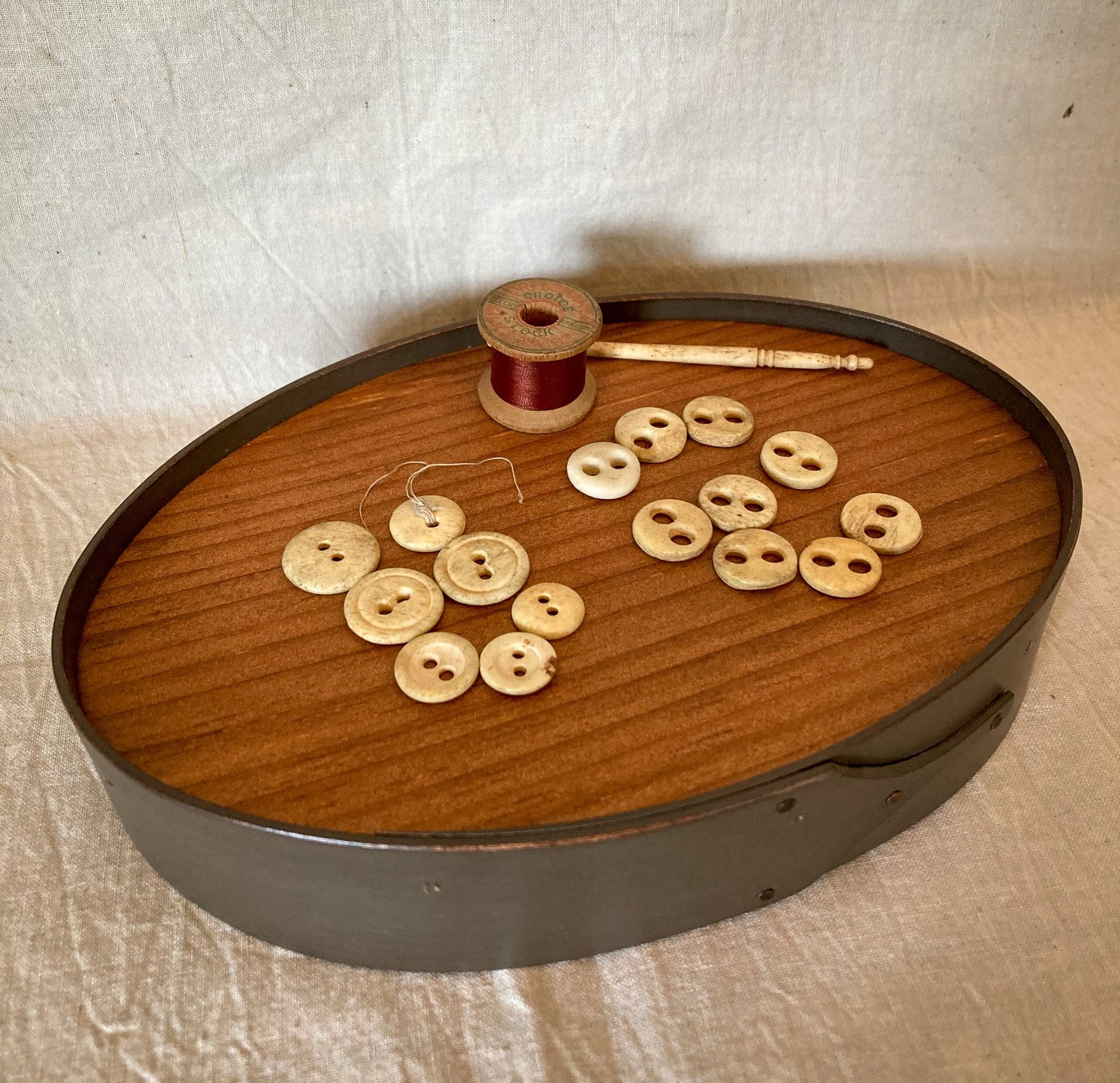 Set of 16 Bone Buttons, 9 Civil War Era, 7 Early 1900’s