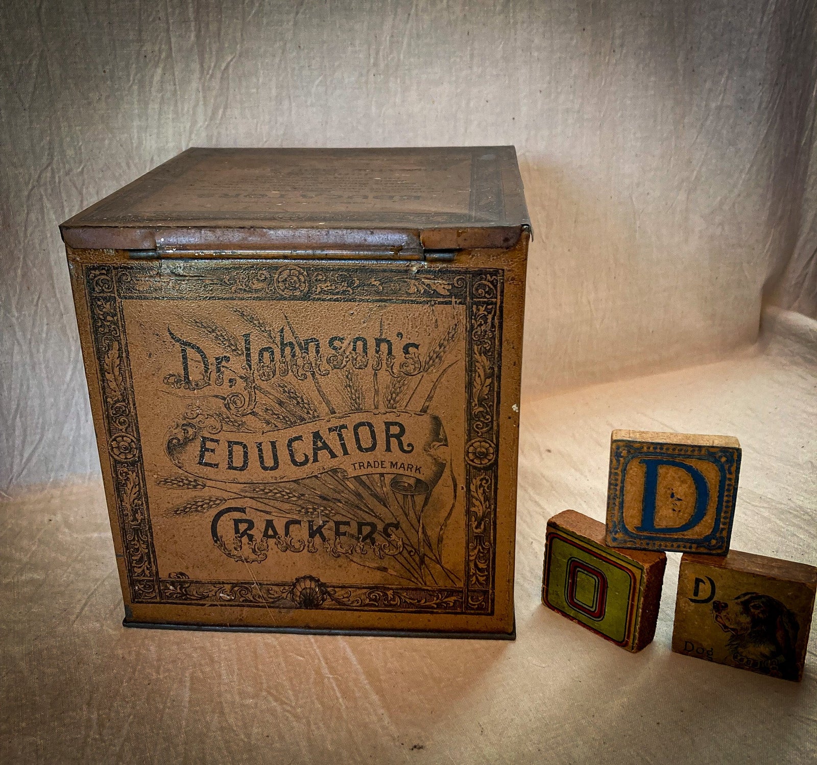 1910’s Dr. Johnson’s Educator Crackers Tin