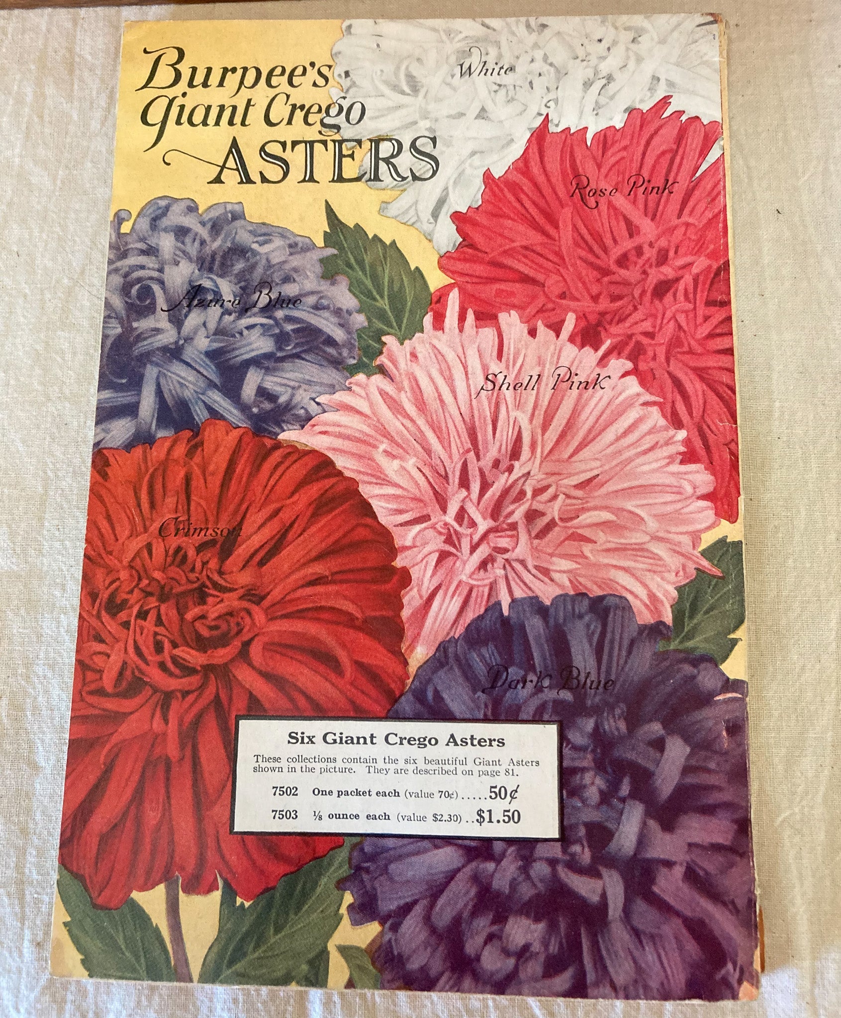 Early 1900’s Flower Seed Box, 1914 Choice Flower Seeds Catalog and 1927 Burpee’s Seed Catalog