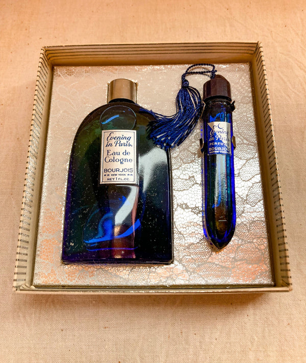 1950’s Evening in Paris Perfume Gift Set, New in Original Box Day