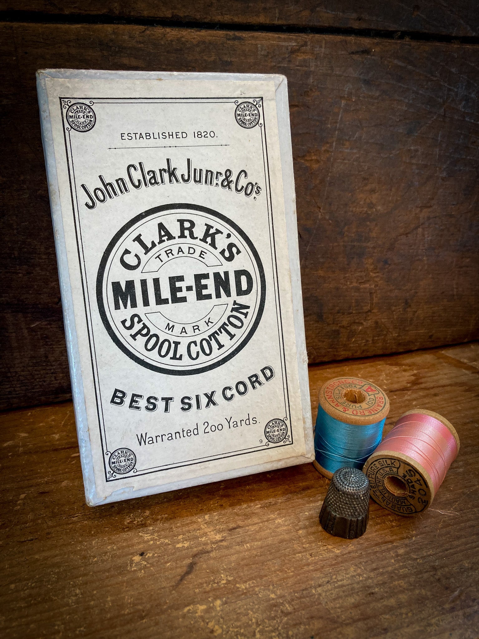 1920’s Clark’s Mile End Spool Cotton Box