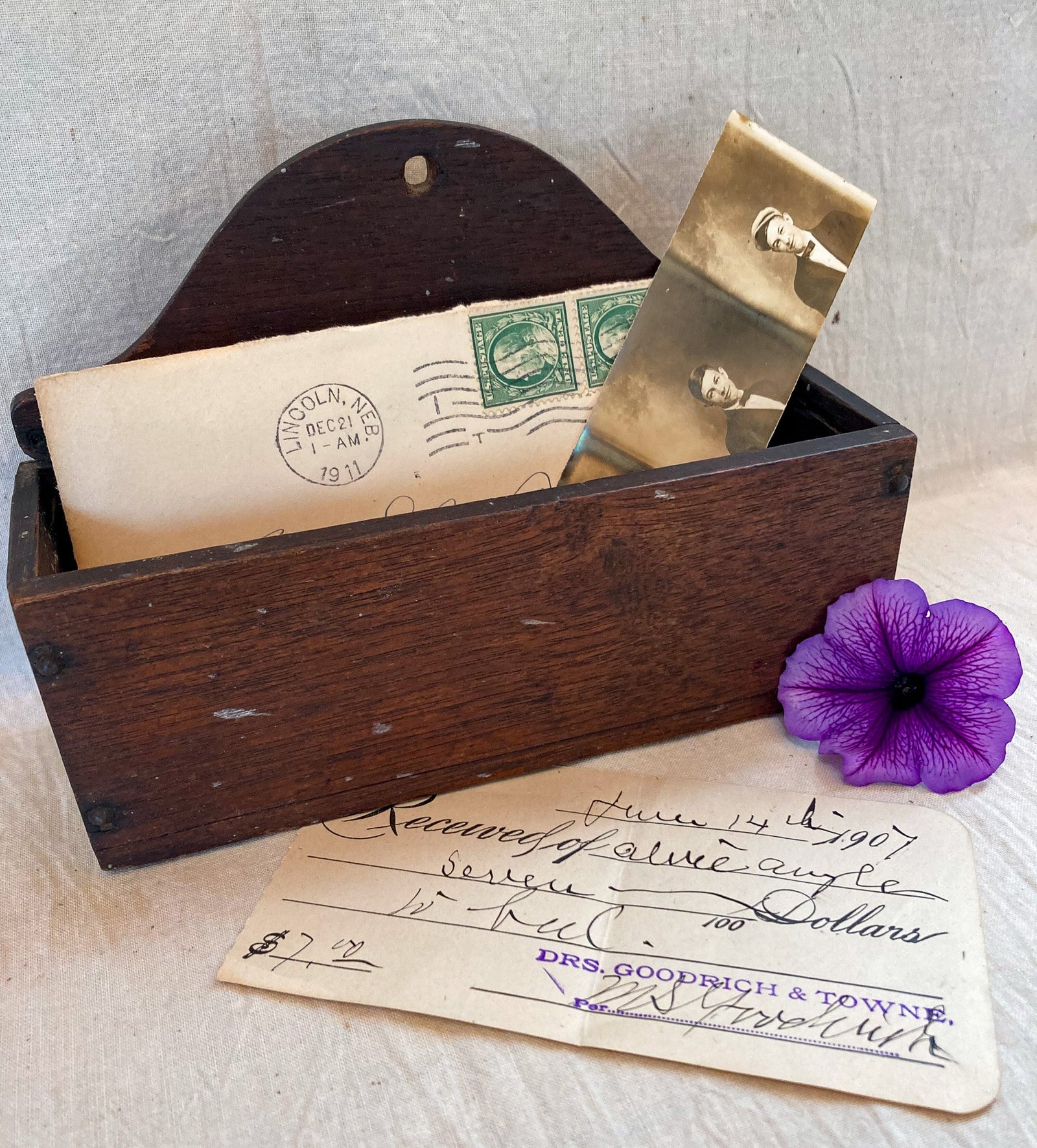 1908 Wall Box with Inscription