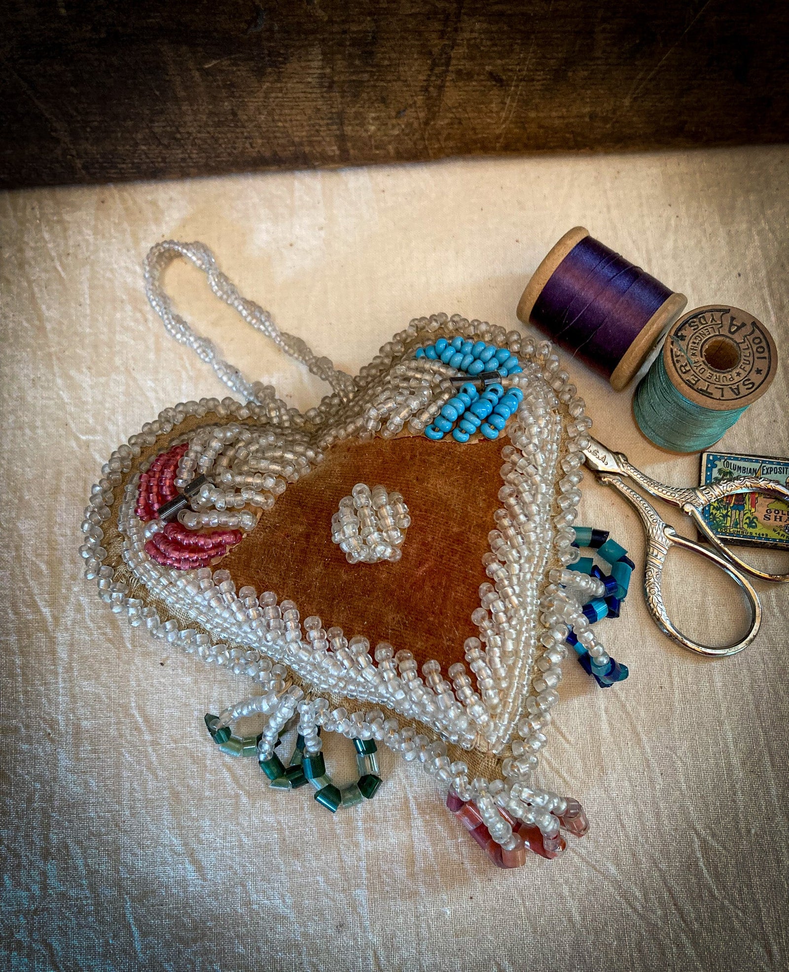 1890 – 1900 Beaded Pin Cushion