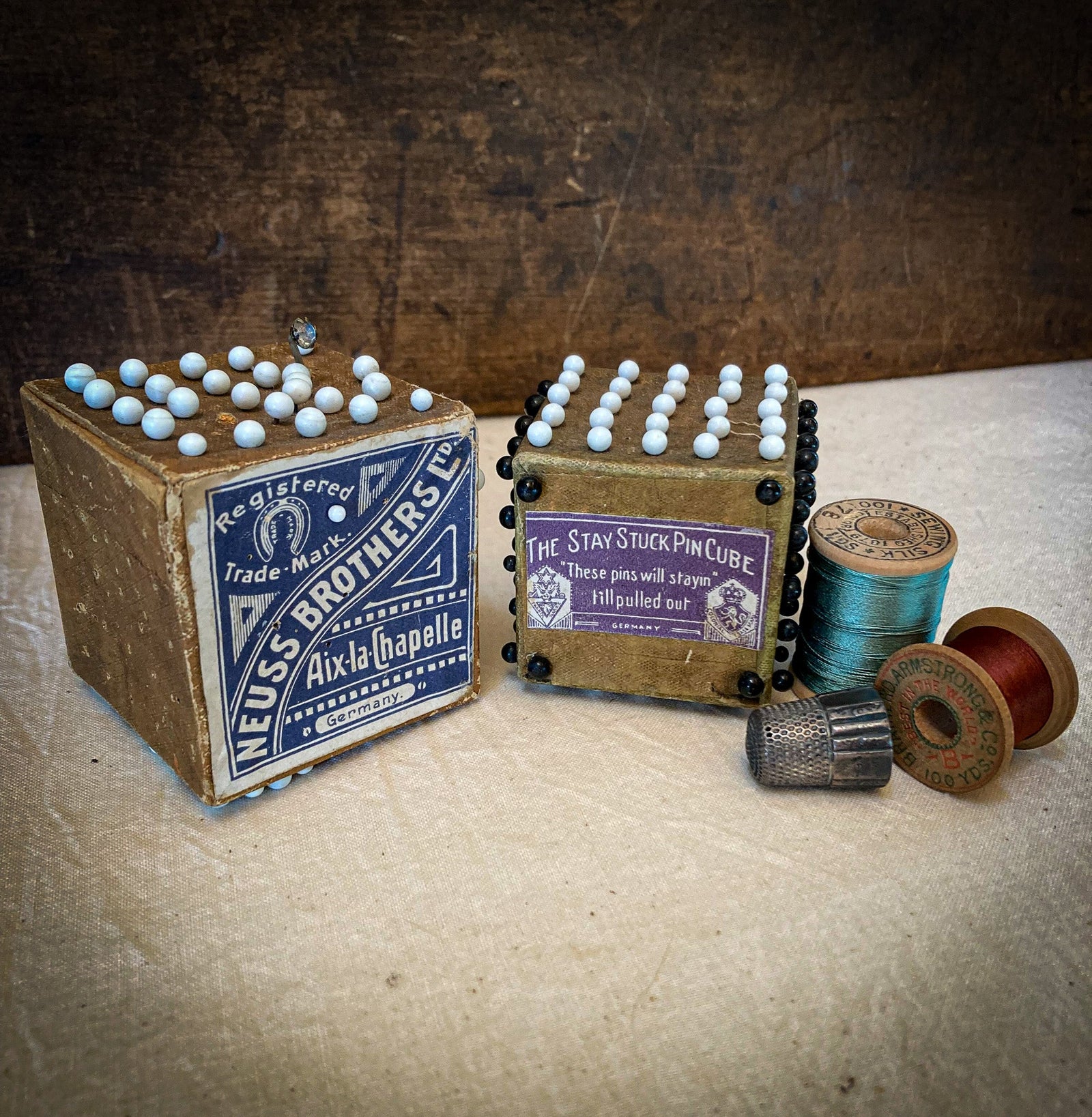 Set of 2 Pin Cubes, Neuss Brothers and The Stay Stuck Pin Cube