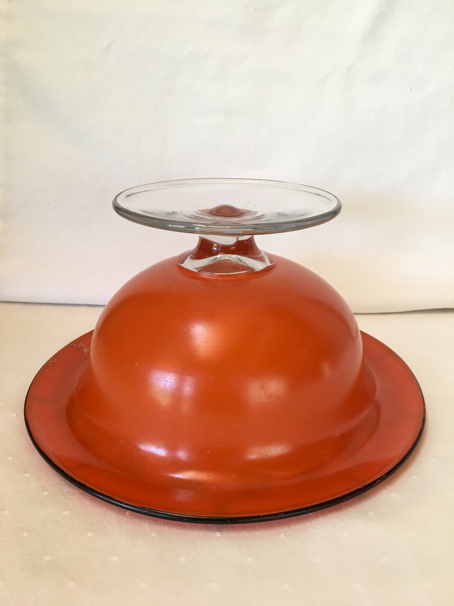 LeHay's Vintage Shop, 1920’s – 1940’s Blown Glass Bowl with Pedestal, ? Tango Glass