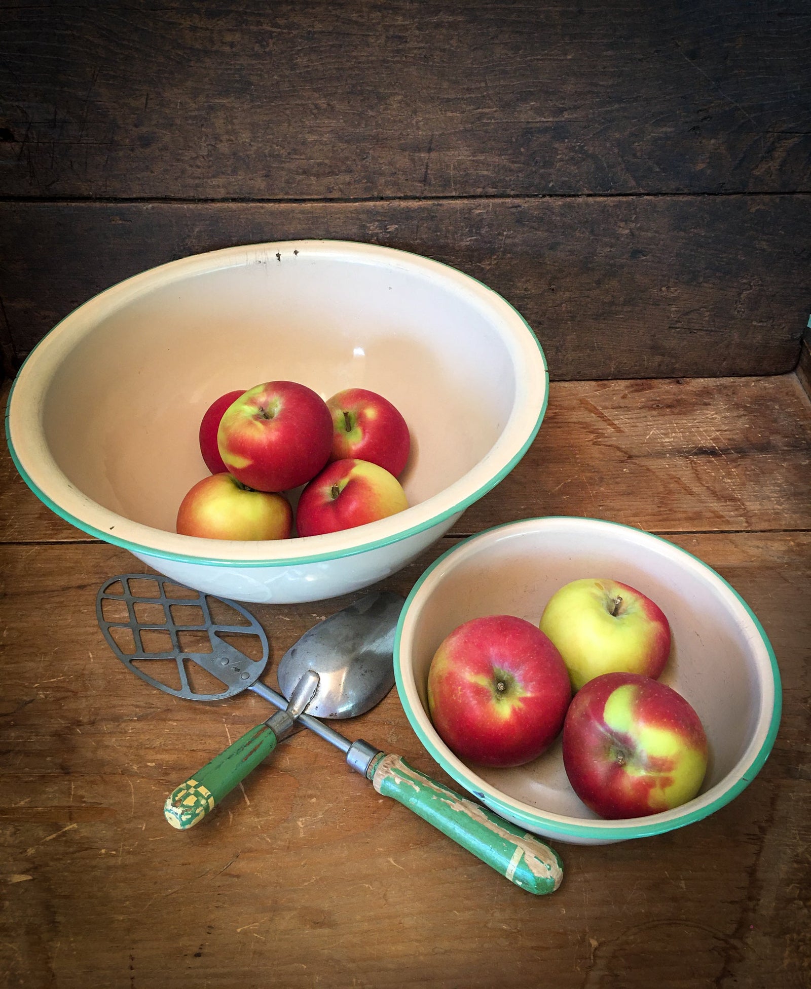 Vintage Rustic Kitchen Enamelware Combo