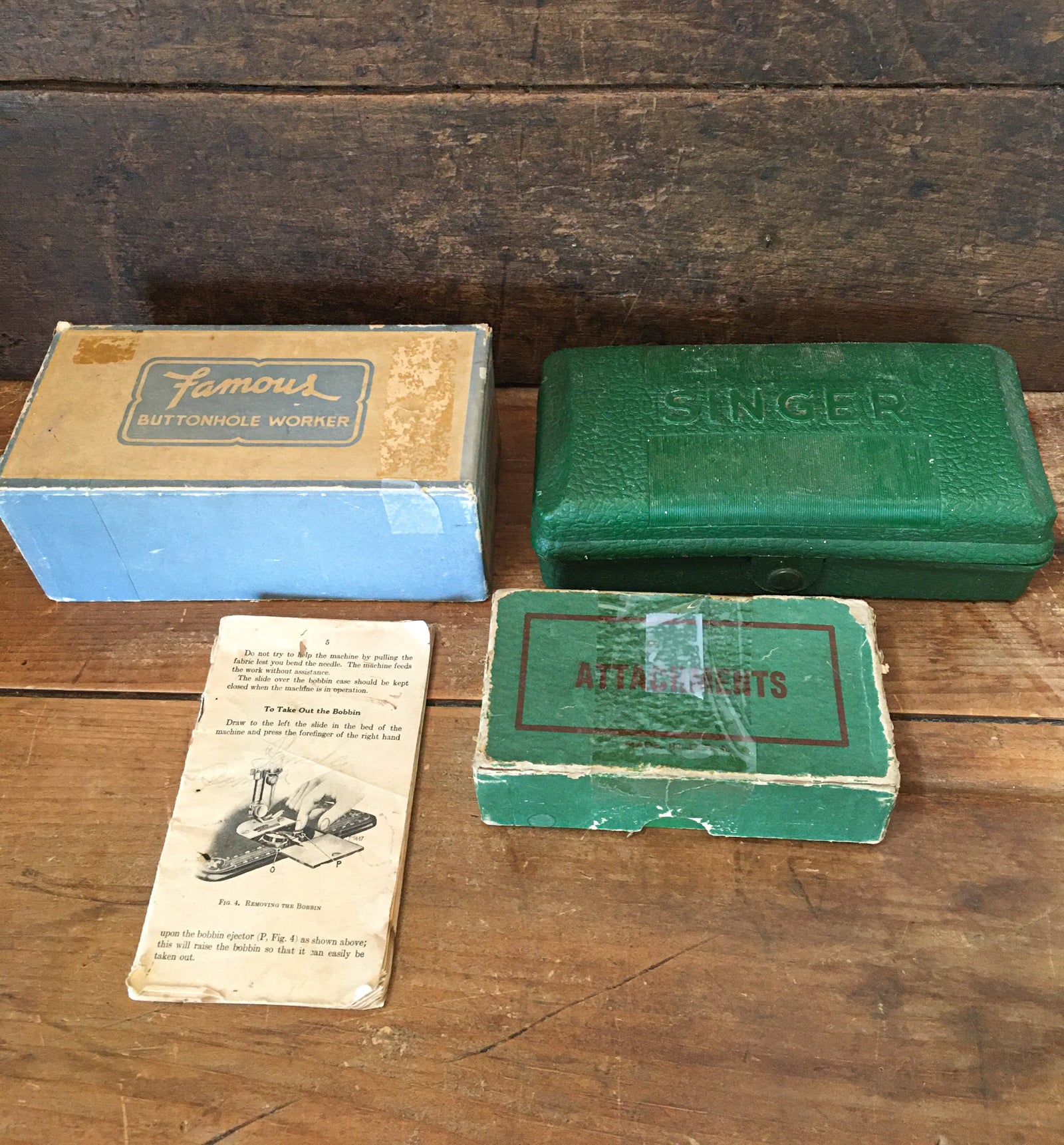 Vintage Sewing Machine Attachment Assortment, Singer and Kenmore