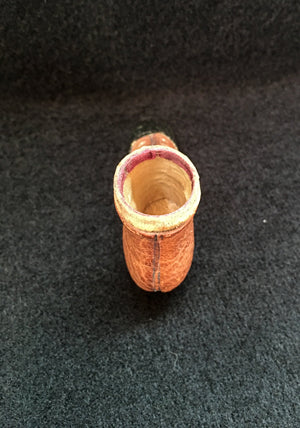 Antique Thimble Holder with Thimble - Leather Lady’s Boot
