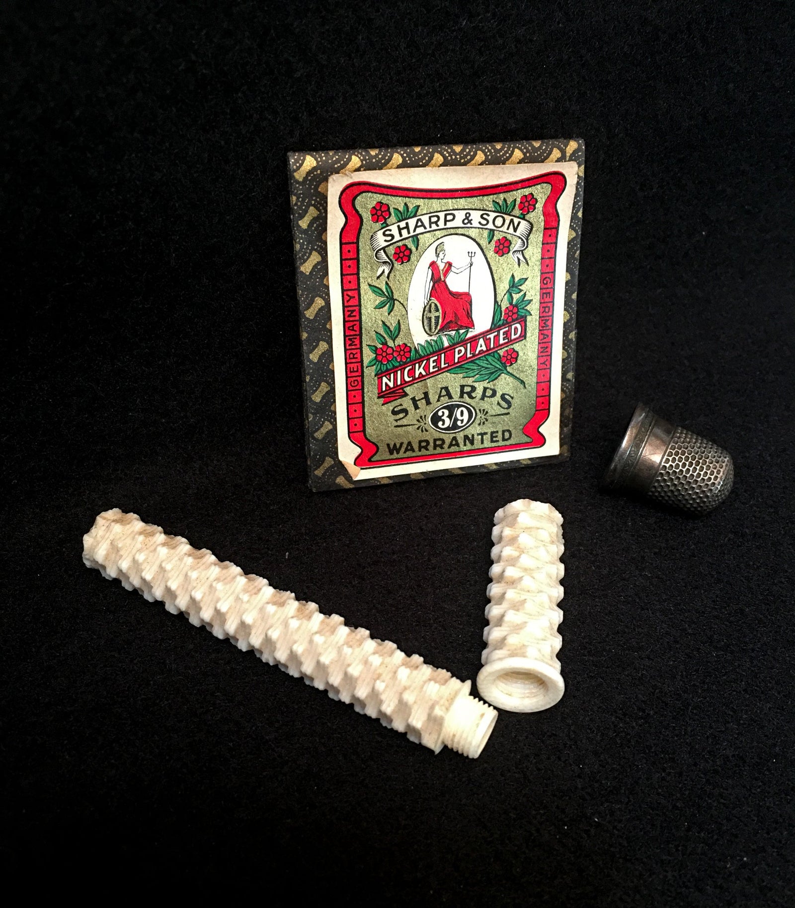 LeHay's Vintage Shop, 1800’s Carved Bone Needle Case