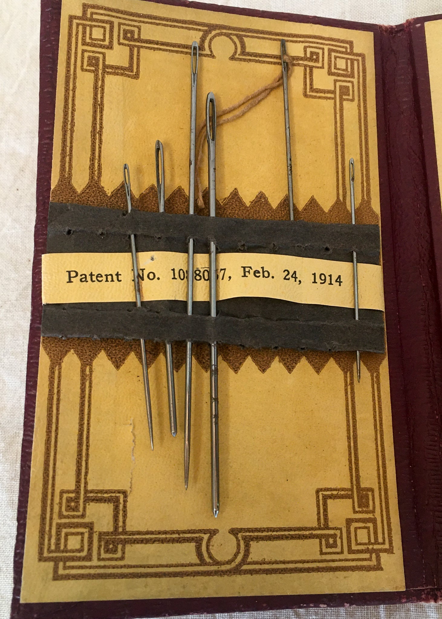 1914 Heath & Gills Superfine Needles in Leather Case