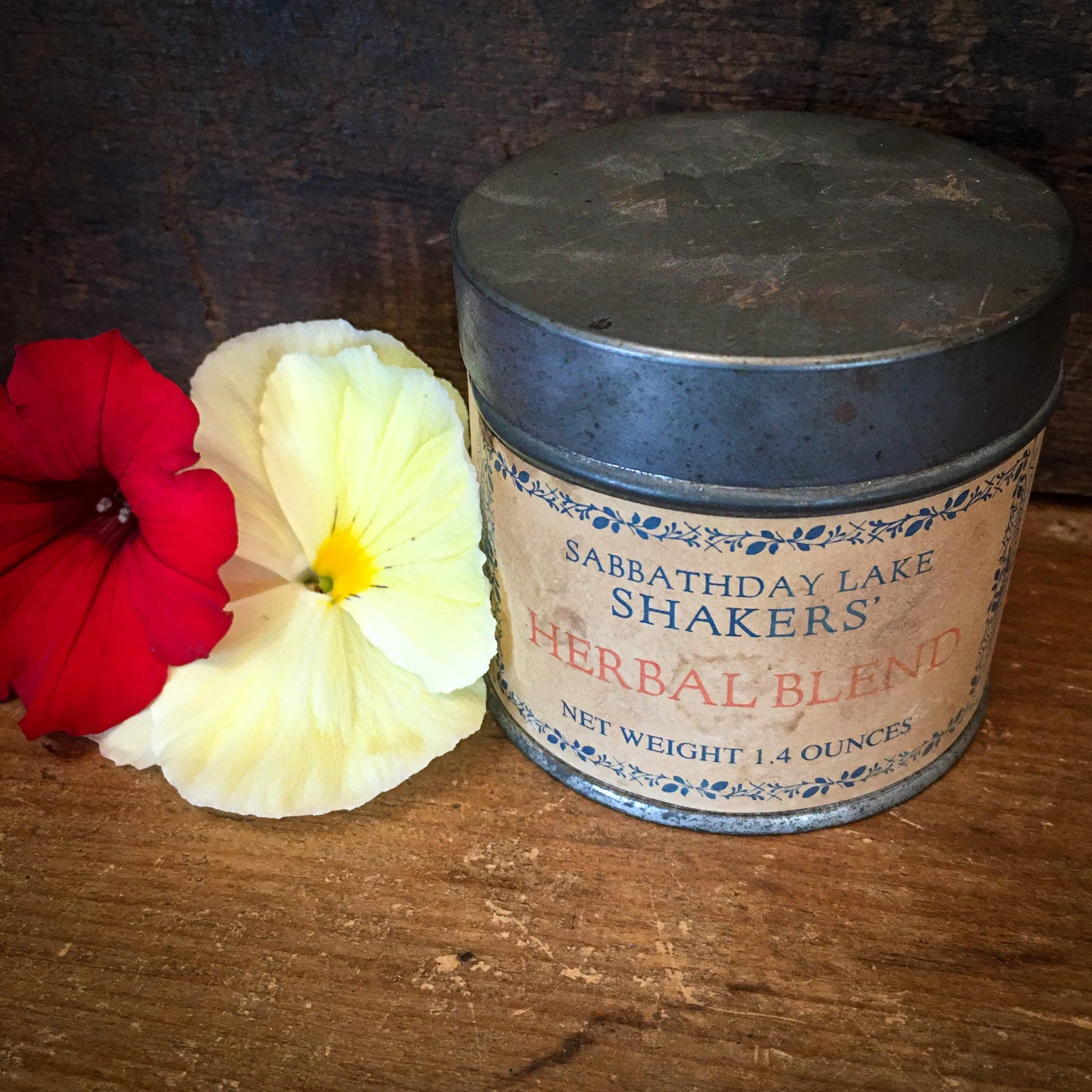 1977 Sabbathday Lake Shakers’ “Herbal Blend” Tin