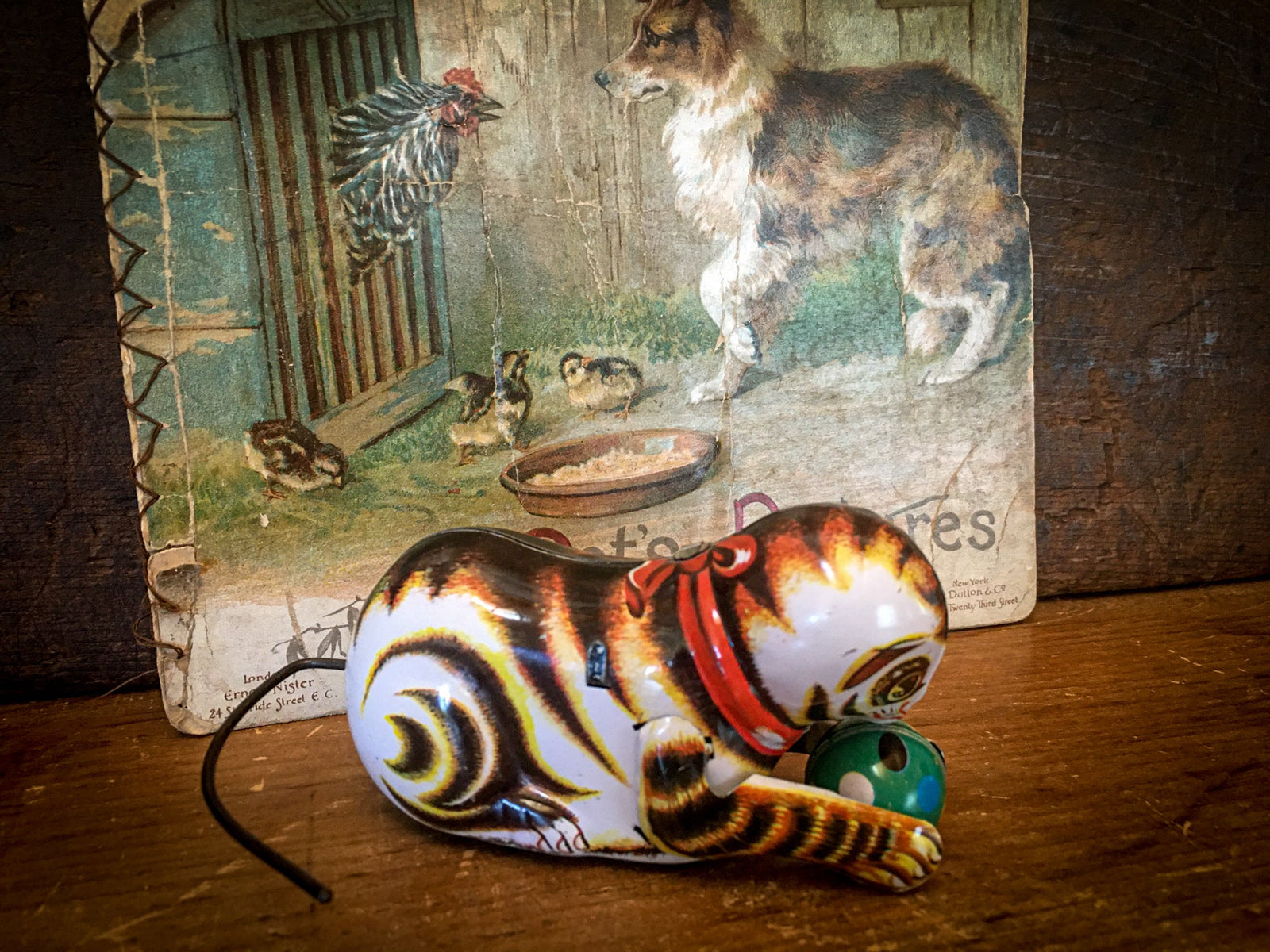 1950’s Wind Up Toy Cat with Ball