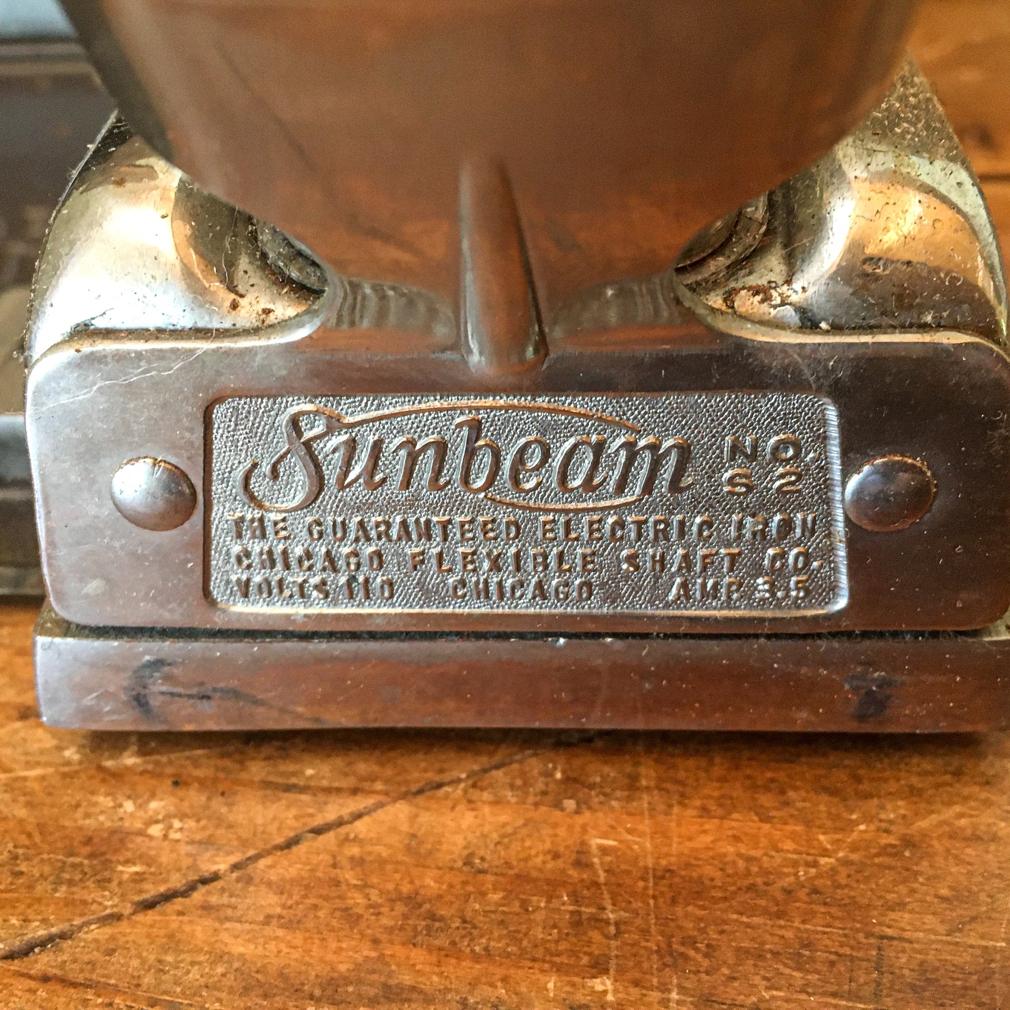 1920’s Sunbeam Electric Travel Iron with Metal Carry Case and Cord