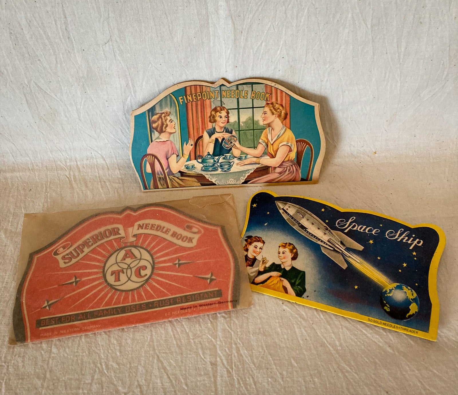 1950’s Needle Books, Group of 3