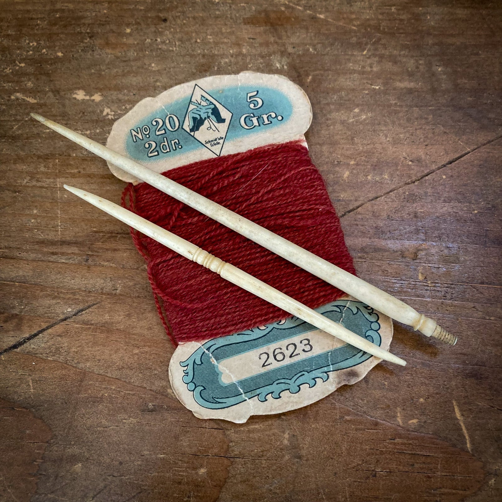 Bone Crochet Hook and Small Knitting Needle