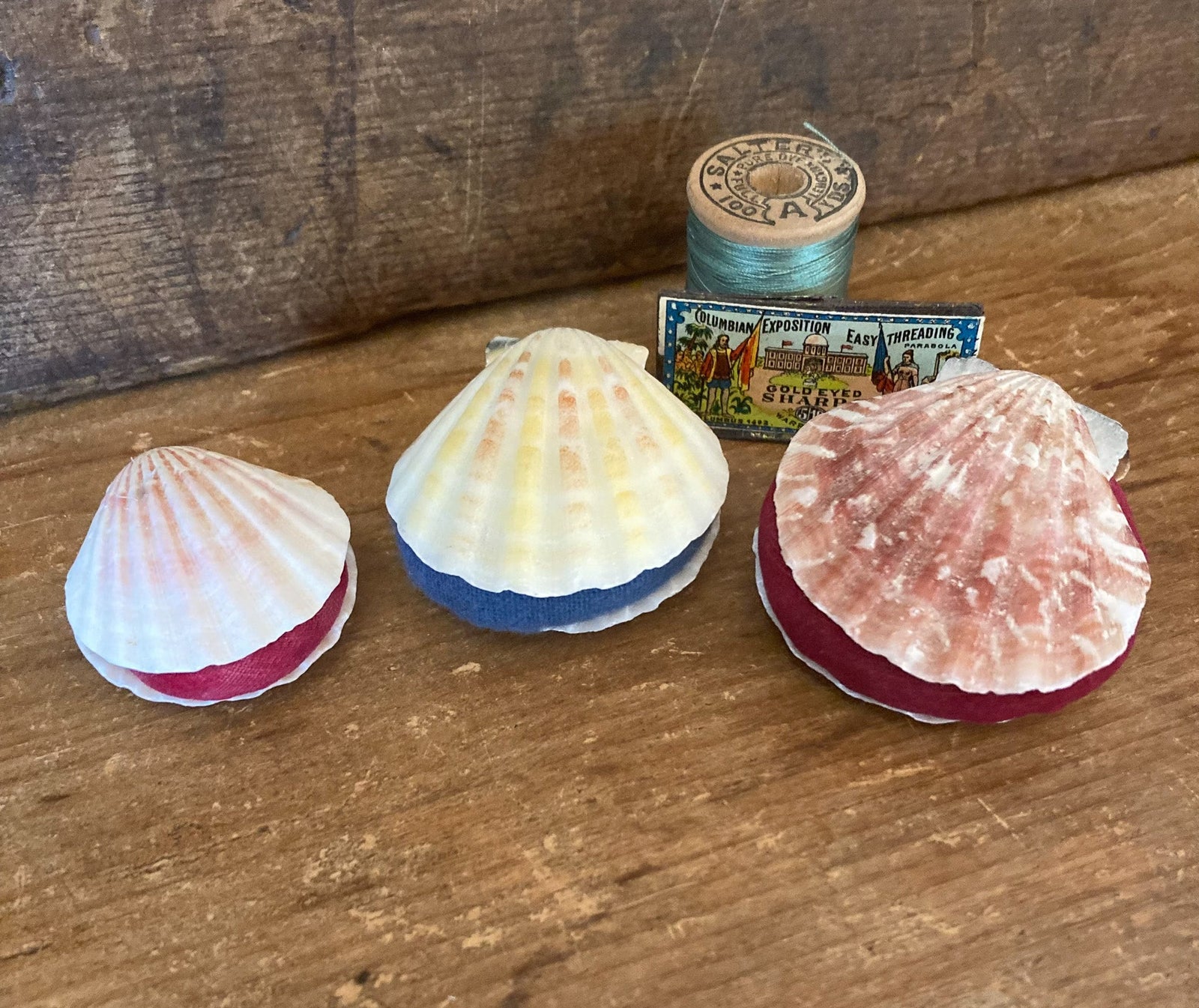 Set of 3 Seashell Pin Cushions