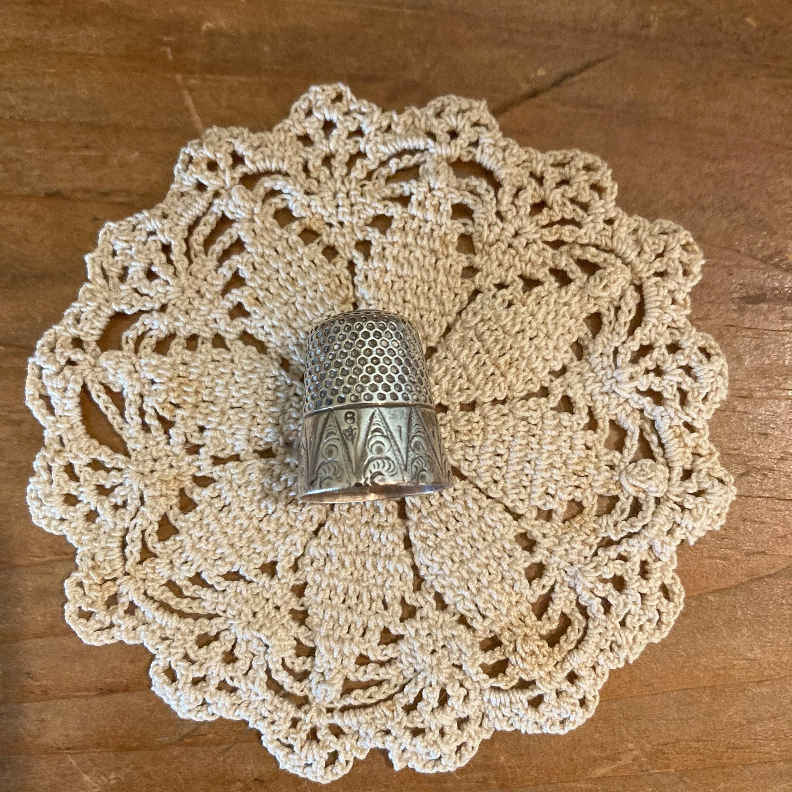 Sterling Silver Thimble, Size 8, Joseph Muhr (#3)