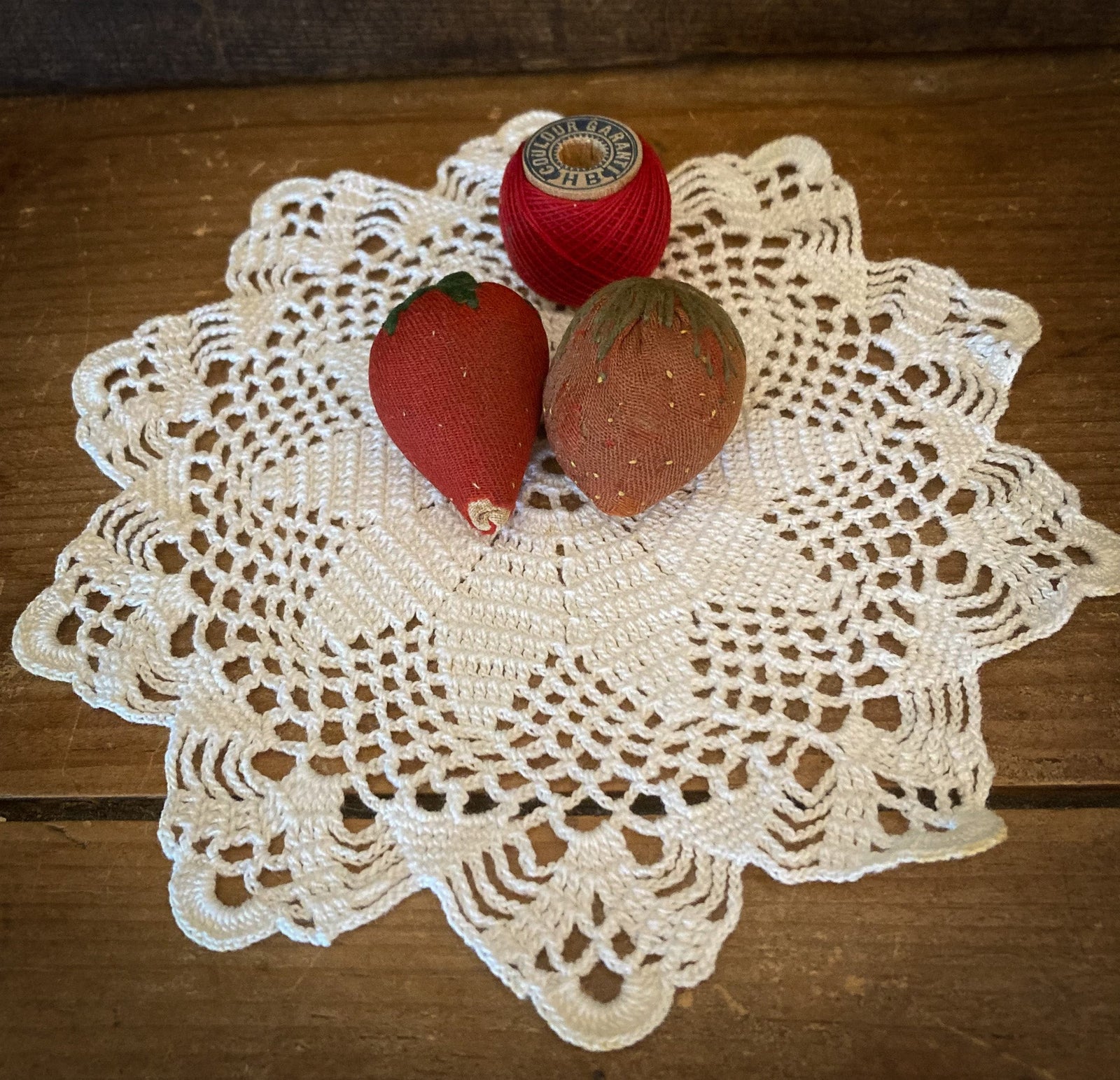 Set of 2 Antique Strawberries