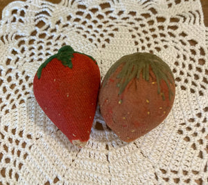 Set of 2 Antique Strawberries
